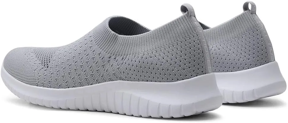 TIOSEBON Men's Slip On Walking Shoes Knit Mesh Tennis Sneaker