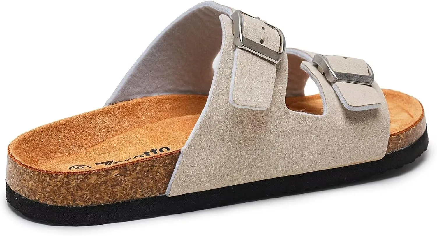 Torotto Kids Sandals Boys Girls Slide Summer Non-slip Cork Sandals with Adjustable Straps for Indoor & Outdoor