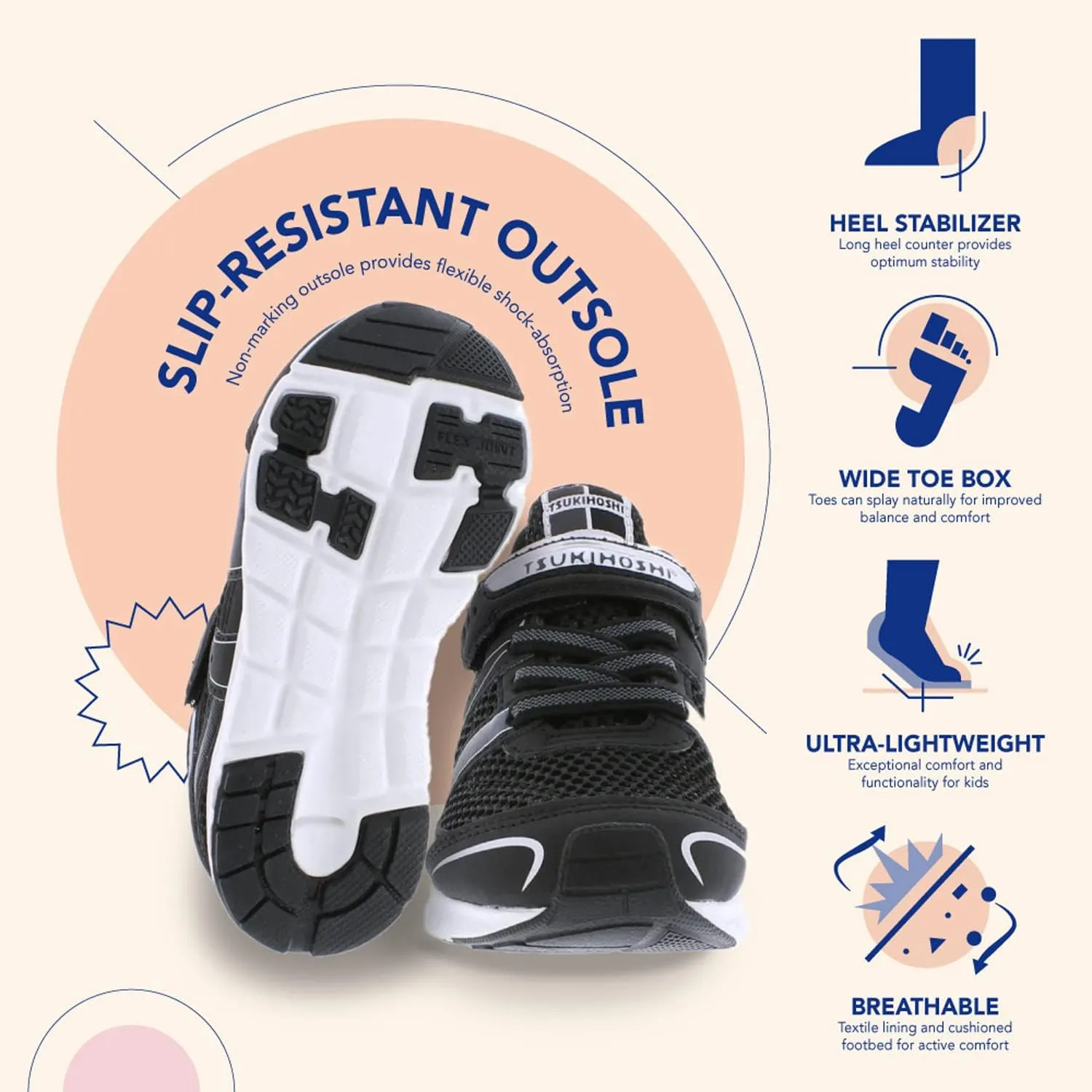 TSUKIHOSHI Unisex-Child Velocity Sneaker