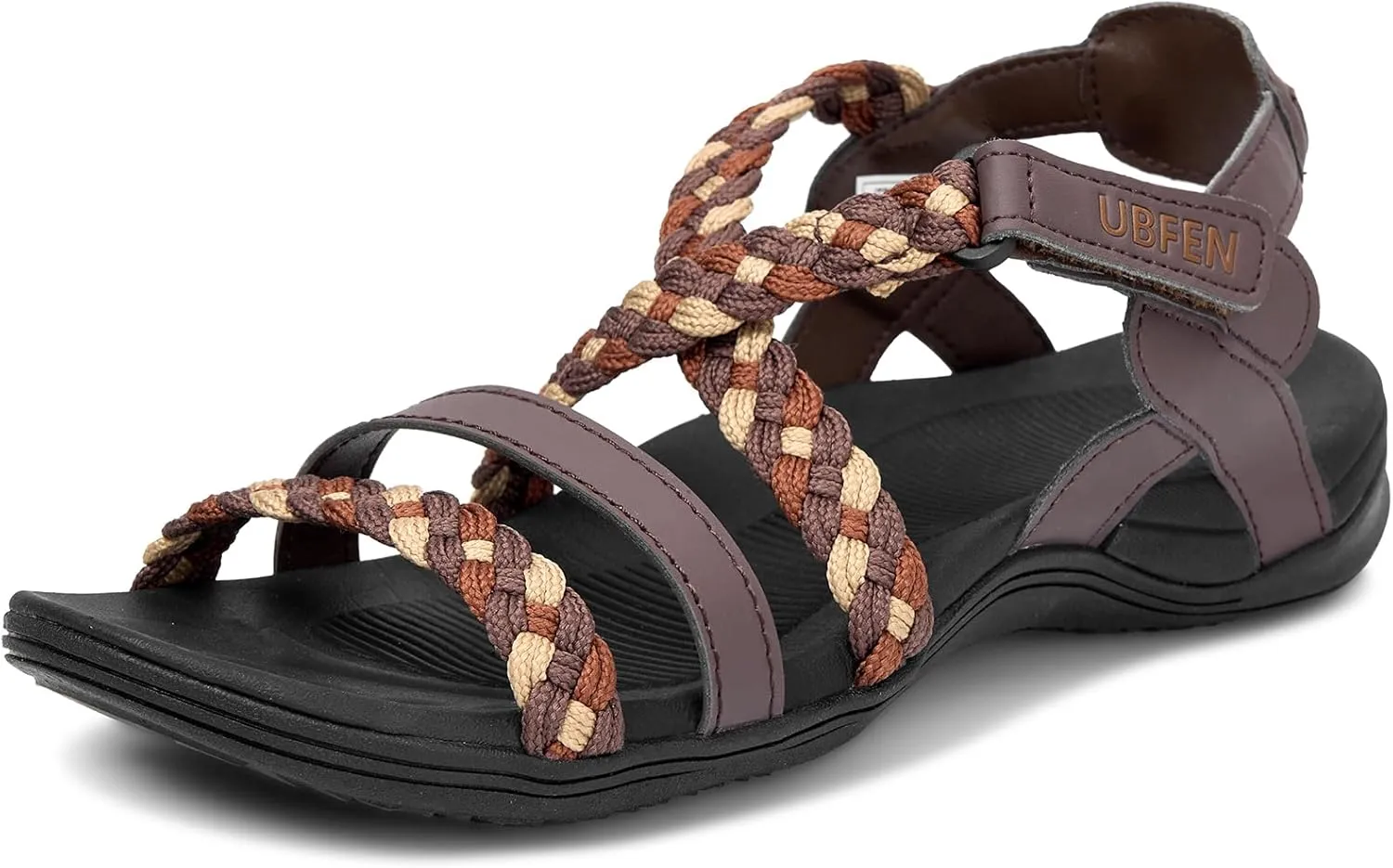 UBFEN Womens Hiking Sandal Sport Sandal Outdoor Comfortable with Adjustable Straps