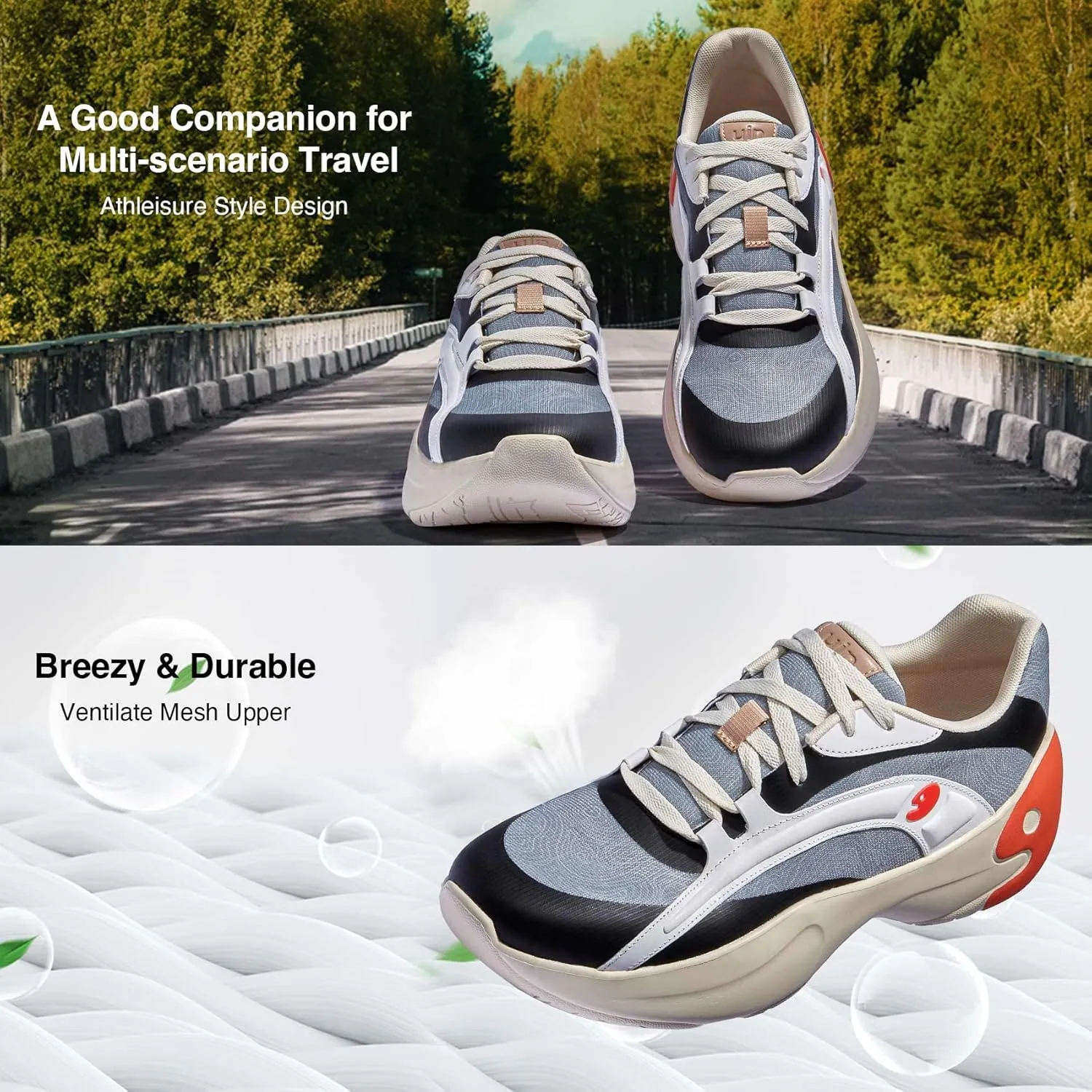 UIN Men's Art Travel Walking Shoes Slip On Casual Lightweight Wide Toe Comfort Fashion Sneaker Salamanca