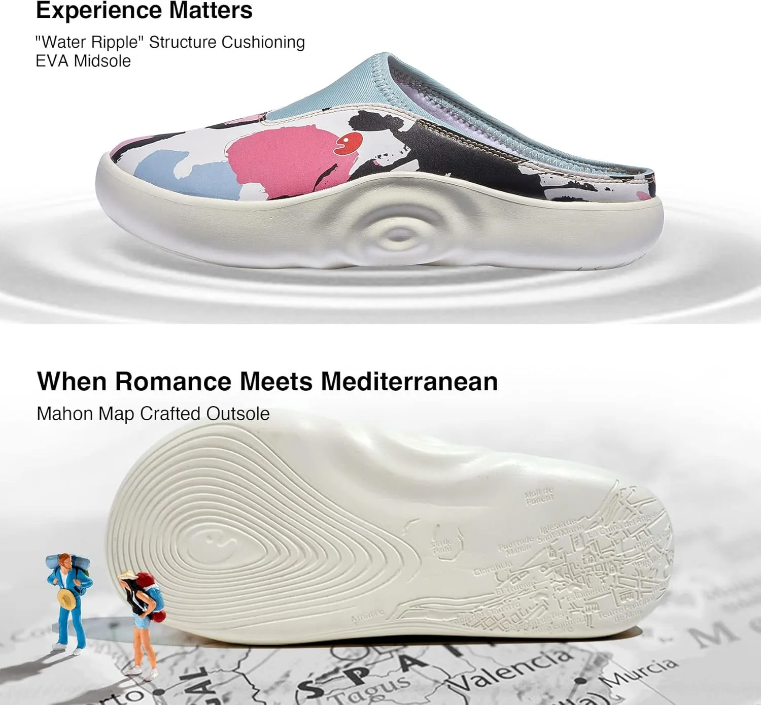 UIN Women's Slip On Walking Shoes Art Travel Lightweight Comfort Fashion Sneaker Mahon Series