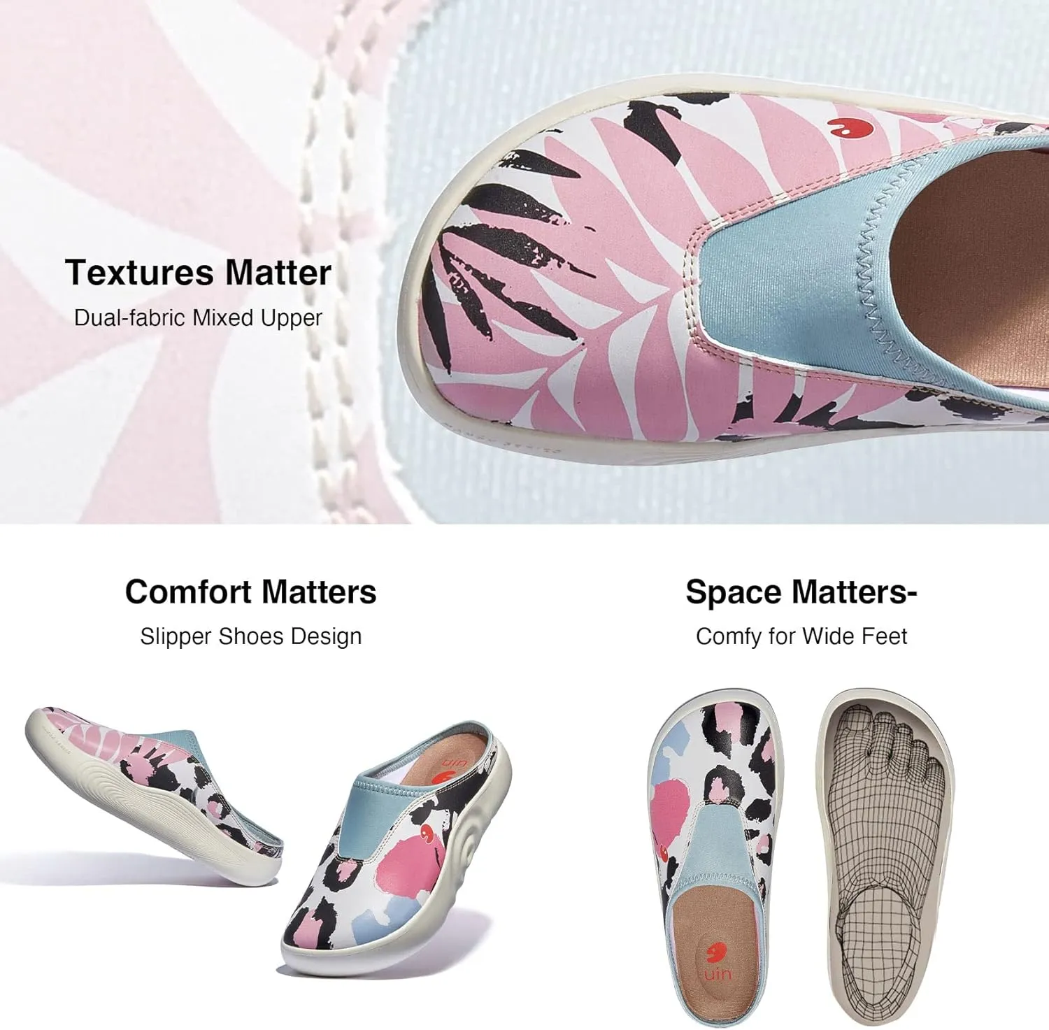 UIN Women's Slip On Walking Shoes Art Travel Lightweight Comfort Fashion Sneaker Mahon Series