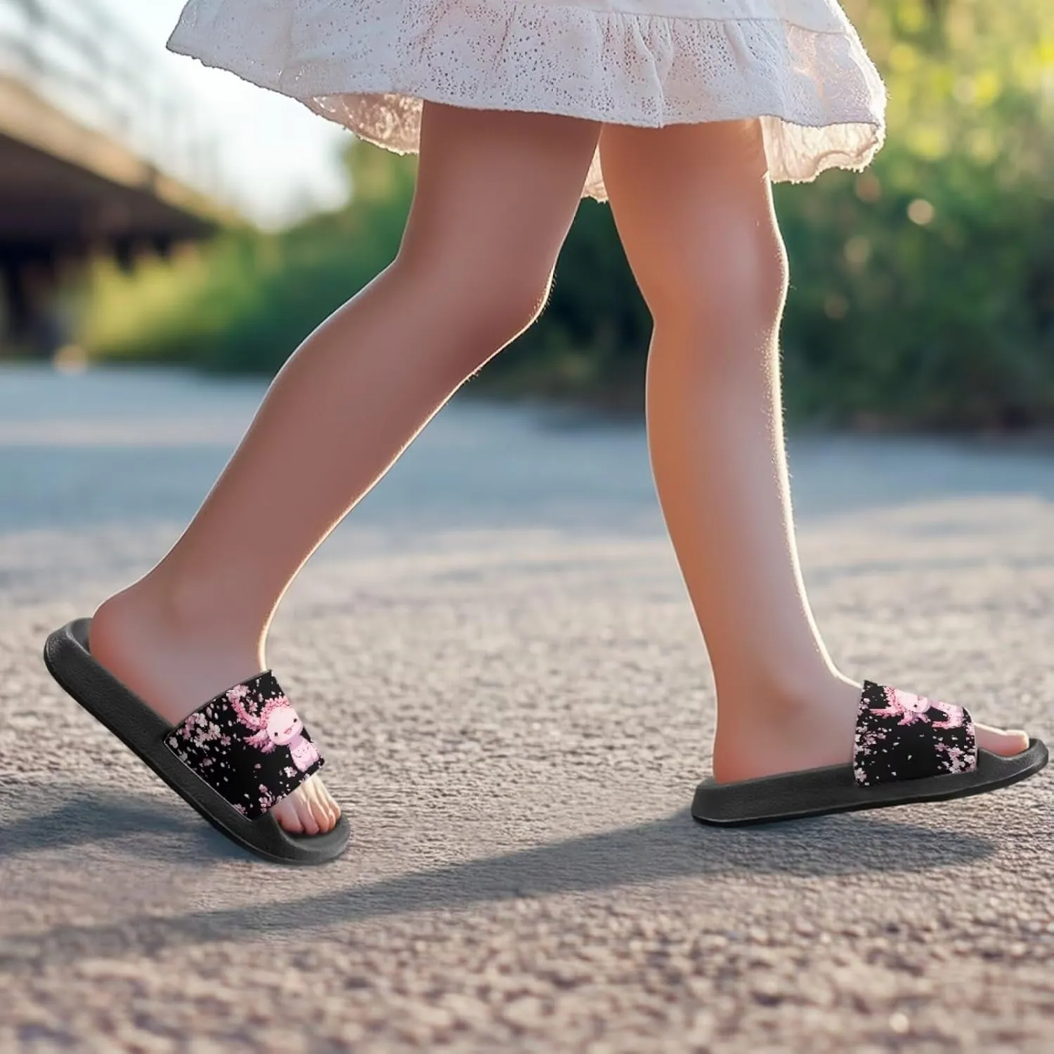 Unisex Slides for Girls Boys Comfortable Slippers Slides Non-slip Shower Shoes House Fashion Thick for Indoor & Outdoor Gifts