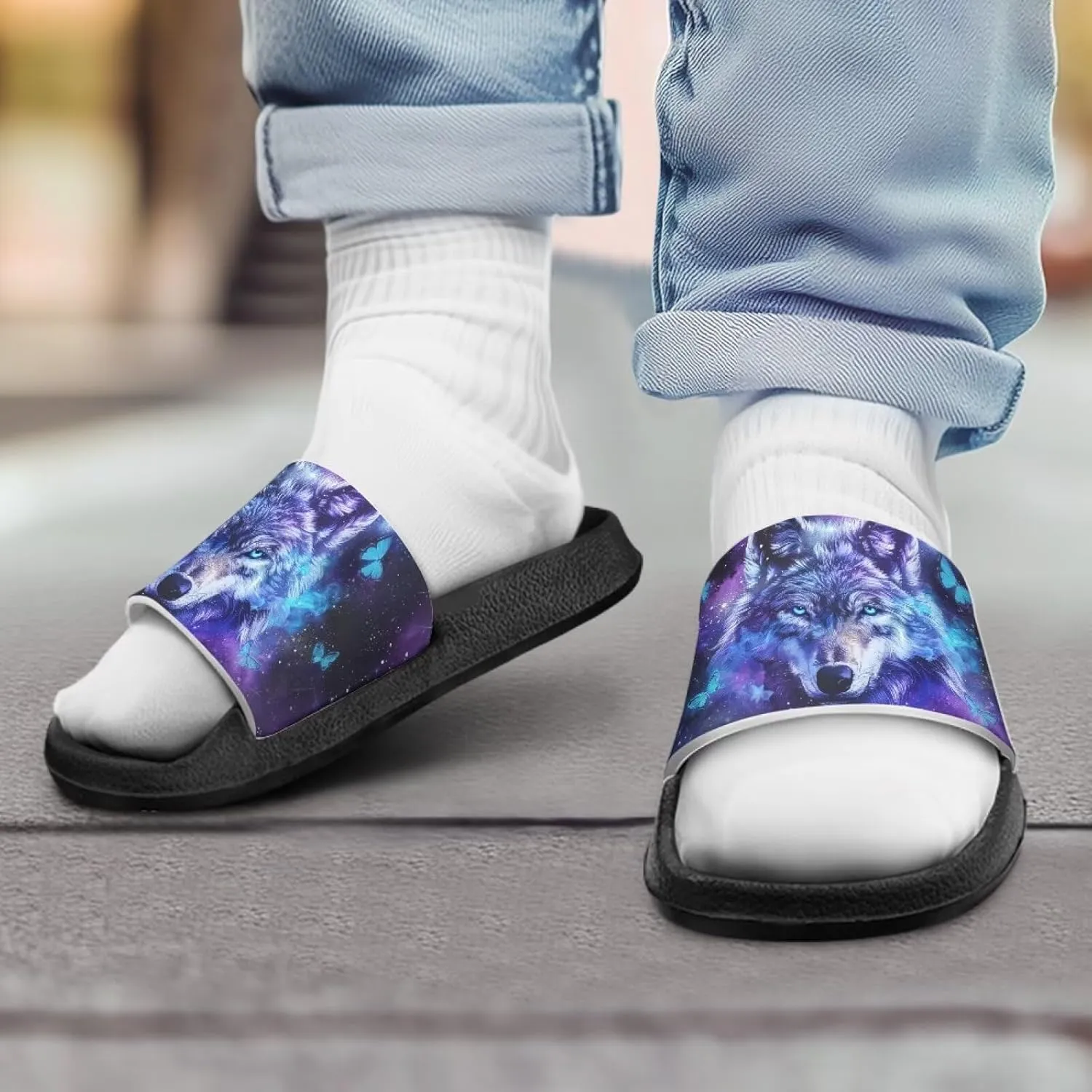 Unisex Slides for Girls Boys Comfortable Slippers Slides Non-slip Shower Shoes House Fashion Thick for Indoor & Outdoor Gifts