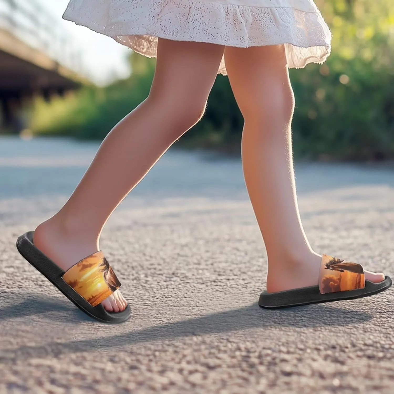 Unisex Slides for Girls Boys Comfortable Slippers Slides Non-slip Shower Shoes House Fashion Thick for Indoor & Outdoor Gifts
