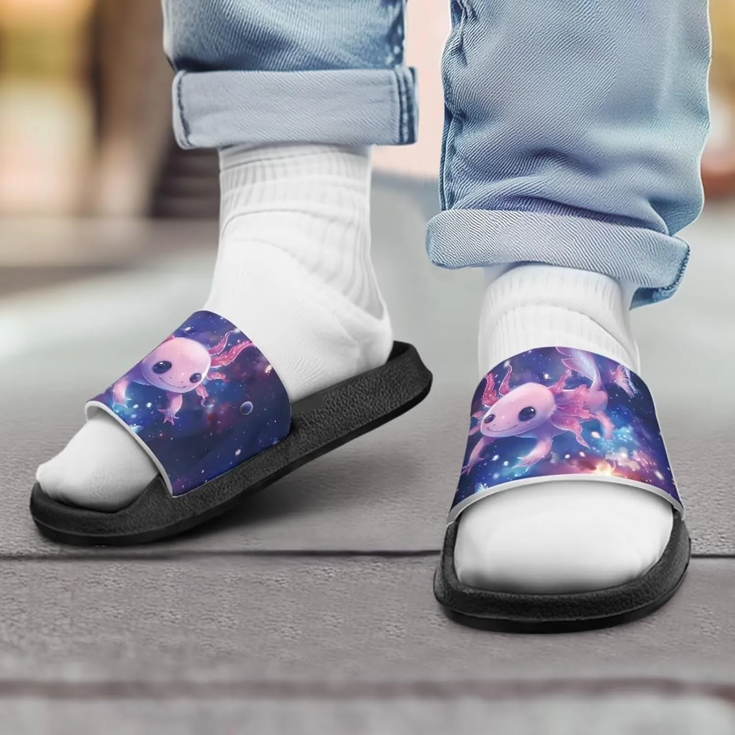 Unisex Slides for Girls Boys Comfortable Slippers Slides Non-slip Shower Shoes House Fashion Thick for Indoor & Outdoor Gifts