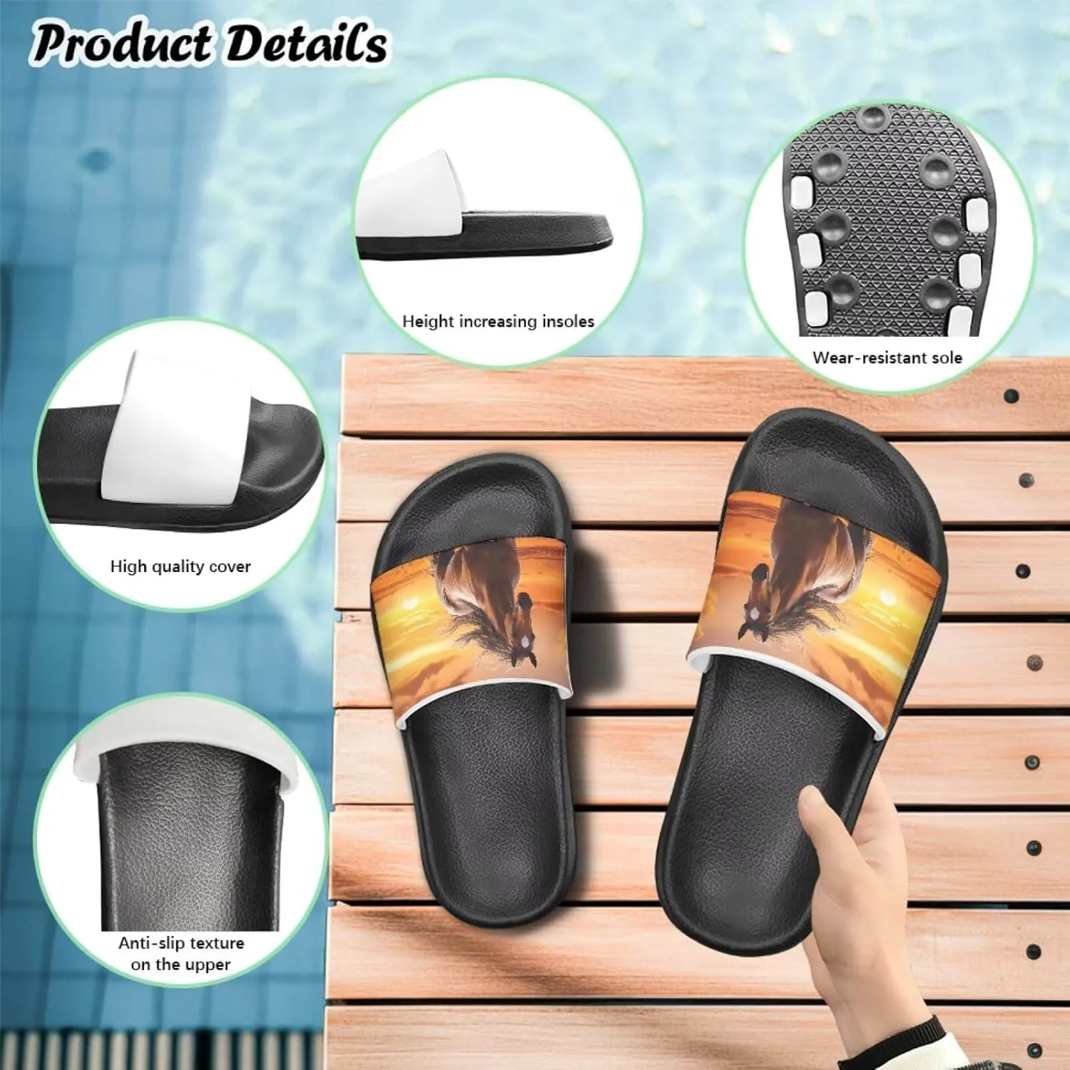 Unisex Slides for Girls Boys Comfortable Slippers Slides Non-slip Shower Shoes House Fashion Thick for Indoor & Outdoor Gifts