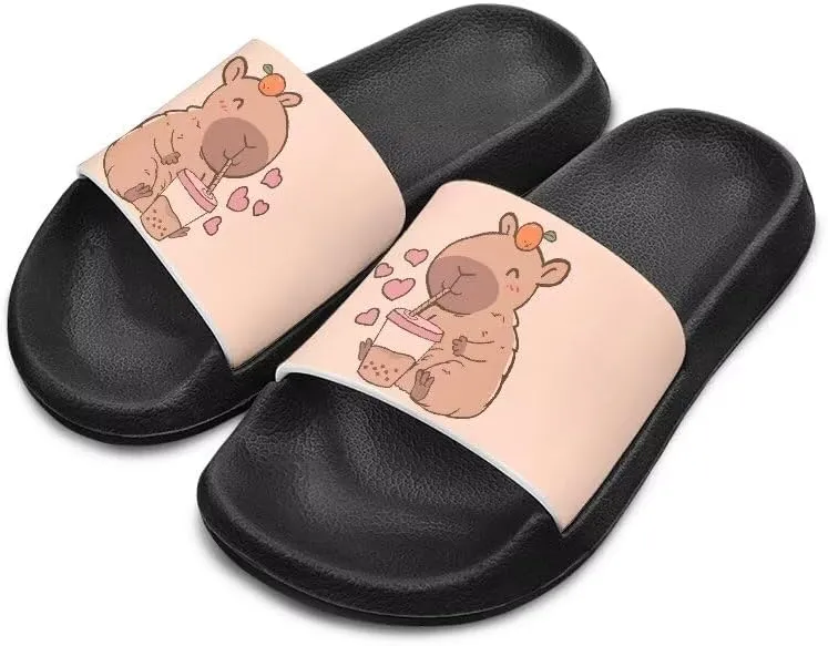 Unisex Slides for Girls Boys Comfortable Slippers Slides Non-slip Shower Shoes House Fashion Thick for Indoor & Outdoor Gifts