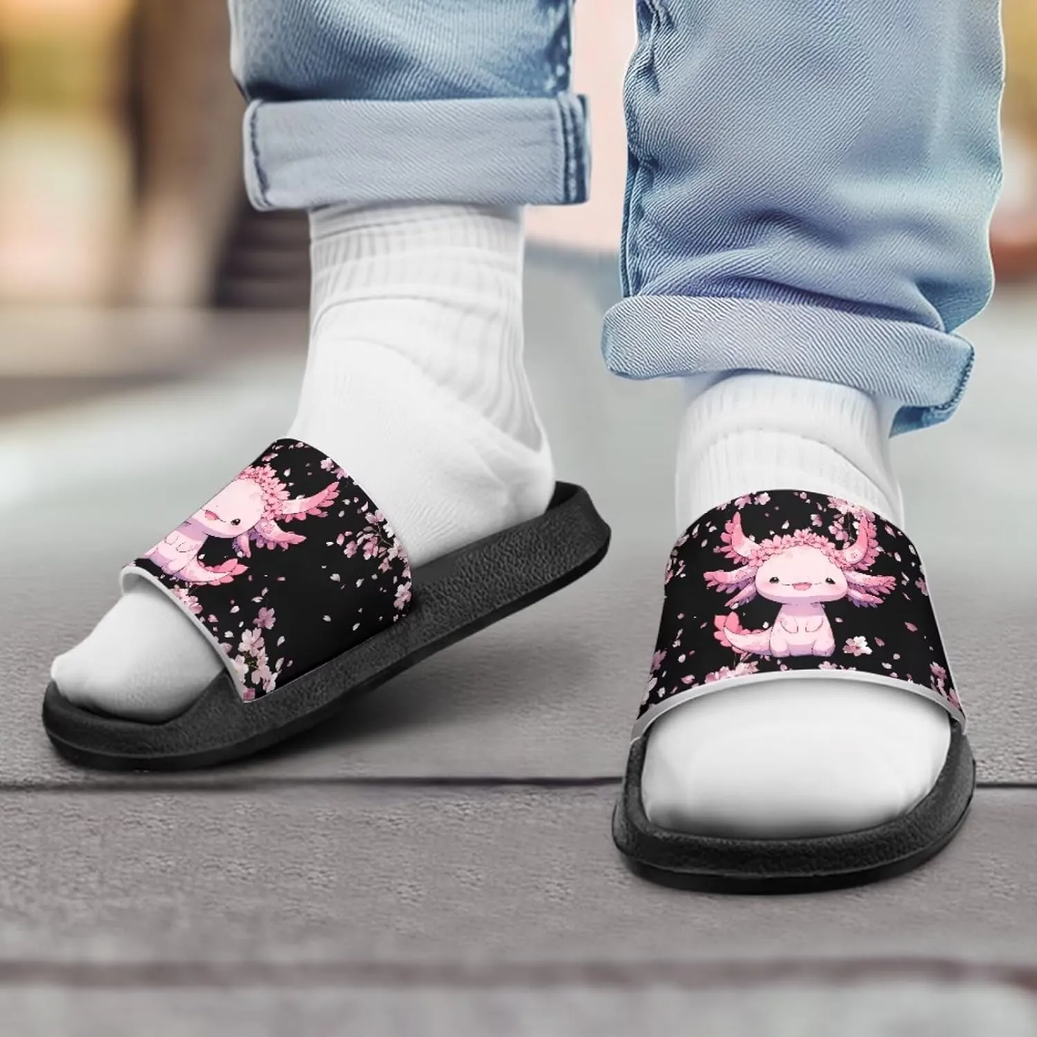 Unisex Slides for Girls Boys Comfortable Slippers Slides Non-slip Shower Shoes House Fashion Thick for Indoor & Outdoor Gifts