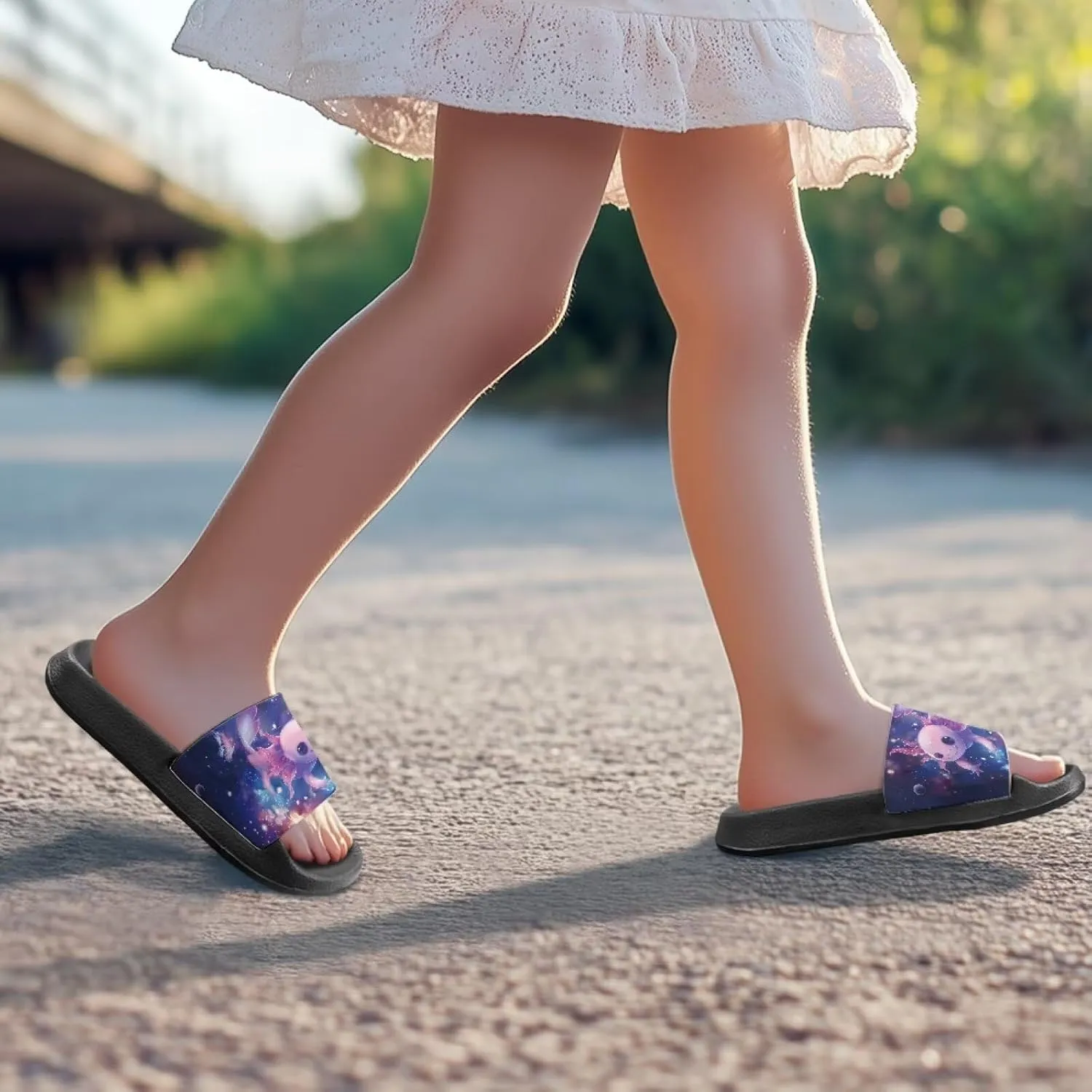 Unisex Slides for Girls Boys Comfortable Slippers Slides Non-slip Shower Shoes House Fashion Thick for Indoor & Outdoor Gifts