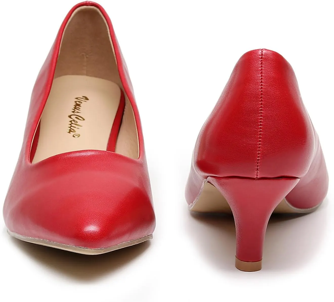 VenusCelia Women's Rokoko Pump Kitten Heel Shoe