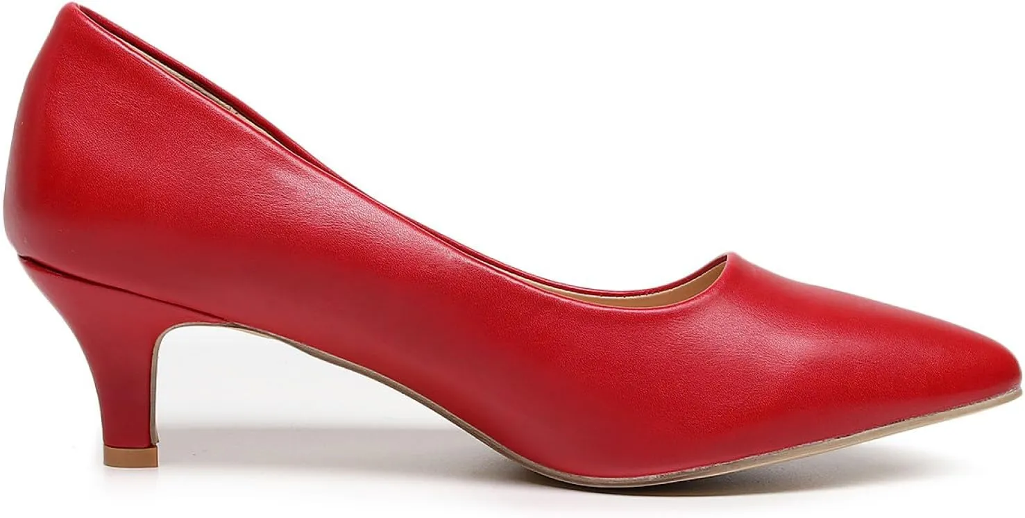 VenusCelia Women's Rokoko Pump Kitten Heel Shoe