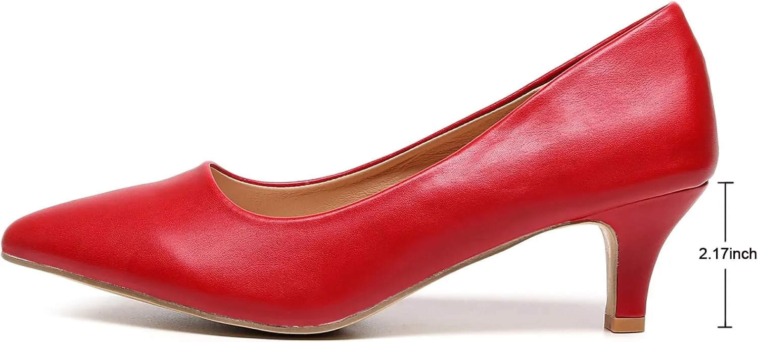 VenusCelia Women's Rokoko Pump Kitten Heel Shoe