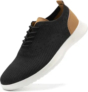VILOCY Men's Casual Dress Oxfords Shoes Knit Lightweight Breathable Fashion Sneaker