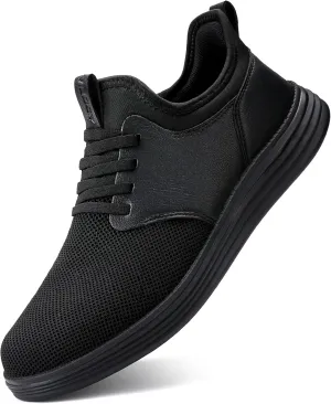 VILOCY Mens Slip On Casual Dress Shoes Hands Free Fashion Sneakers Mesh Tennis Walking Work Shoes Comfortable Breathable Lightweight Non Slip