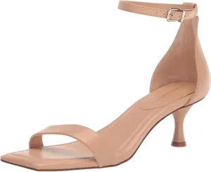 Vince Camuto Women's Vinkely Heeled Sandal, Biscuit, 5