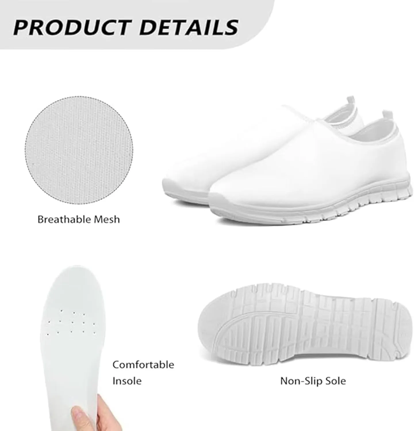 Walking Shoes for Womens Slip on Loafers Tennis Shoes Casual Mesh Running Sneakers
