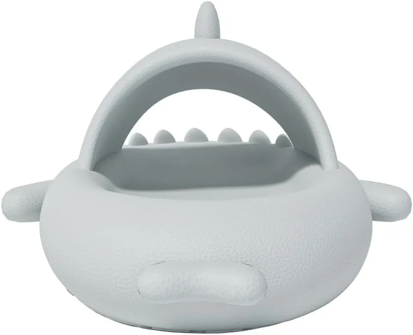 welltree Shark Slides for Women and Men Novelty Pillow Slippers Open Toe Shark Sandals Cushioned Cloud Slides