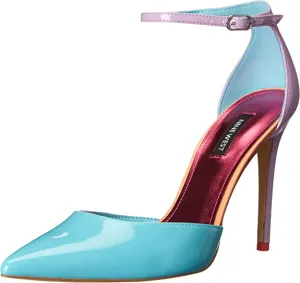 West Heel Toe Ankle Light Nine Detailed Strap Pointed Stiletto Special edition Pumps Faiz3 Blue/Lilac