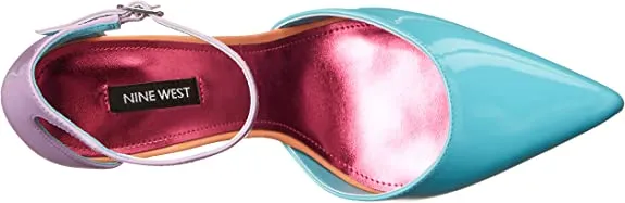 West Heel Toe Ankle Light Nine Detailed Strap Pointed Stiletto Special edition Pumps Faiz3 Blue/Lilac