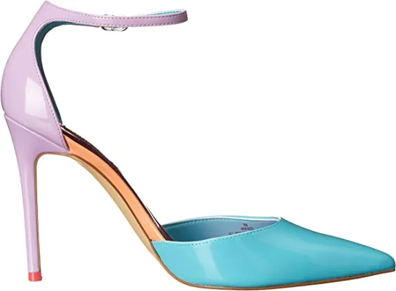 West Heel Toe Ankle Light Nine Detailed Strap Pointed Stiletto Special edition Pumps Faiz3 Blue/Lilac