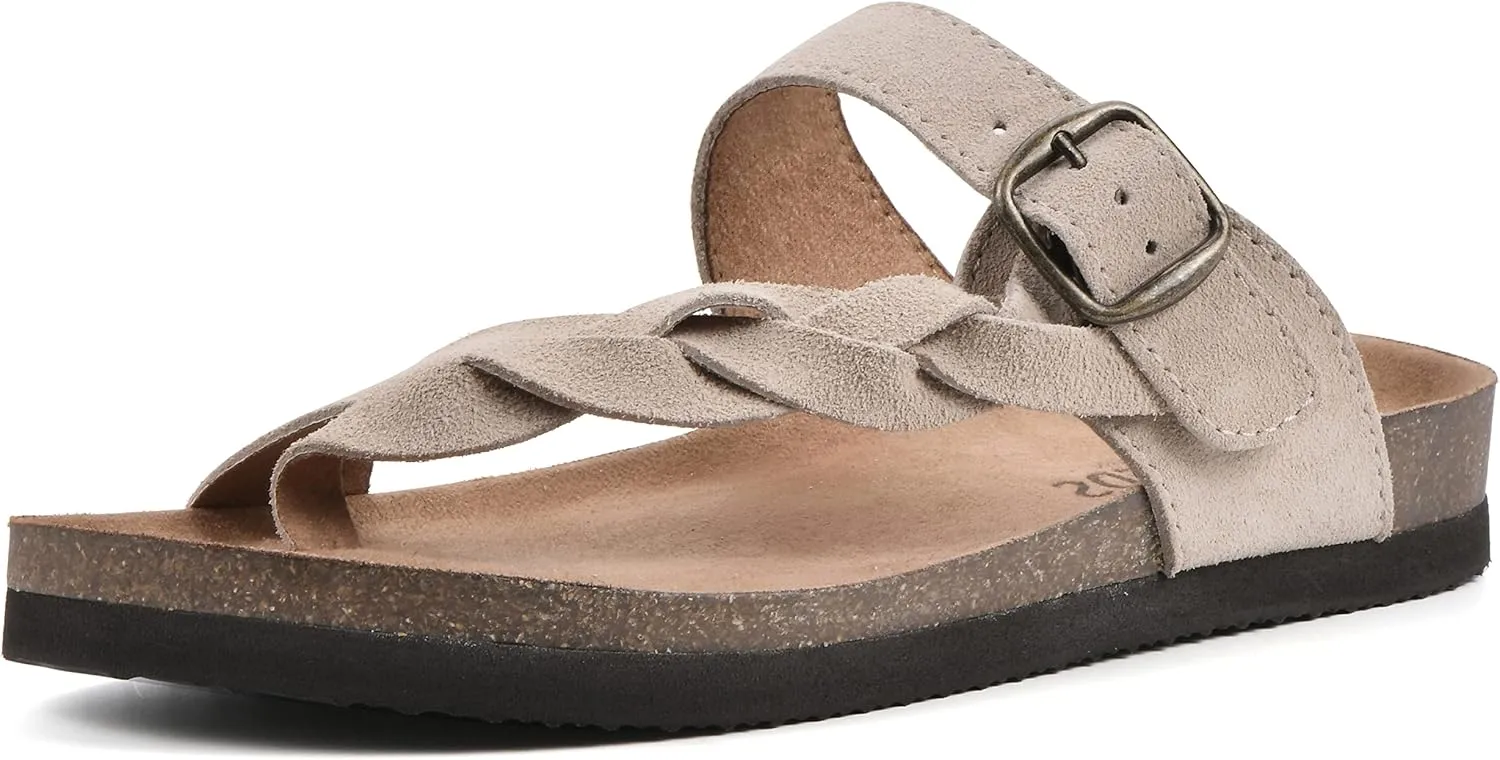 WHITE MOUNTAIN Women's Crawford Signature Comfort Molded Footbed Braided Sandal