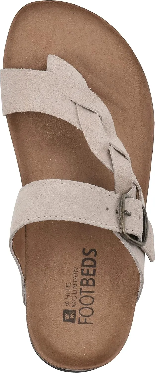 WHITE MOUNTAIN Women's Crawford Signature Comfort Molded Footbed Braided Sandal