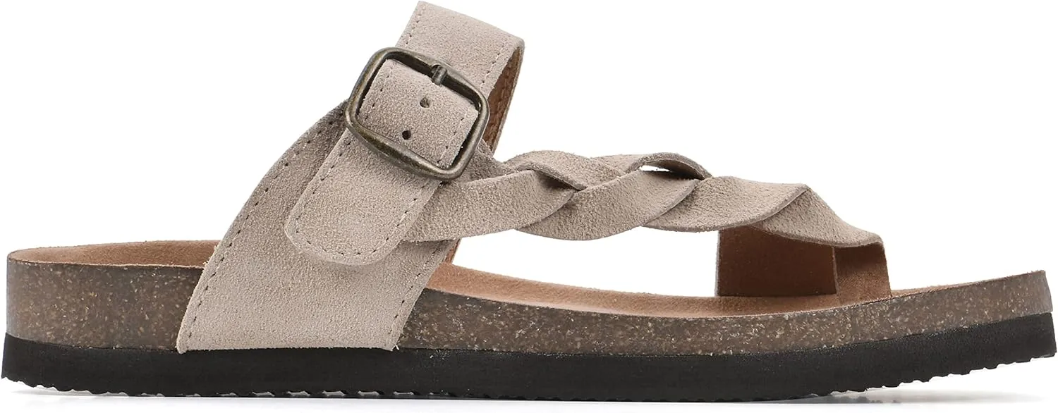 WHITE MOUNTAIN Women's Crawford Signature Comfort Molded Footbed Braided Sandal