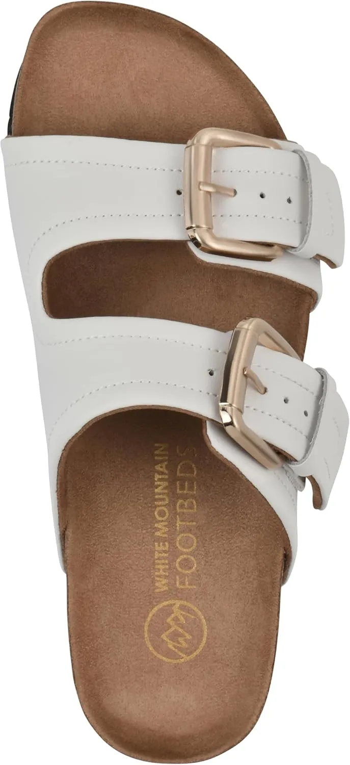 WHITE MOUNTAIN Women's Griffon Double-Buckle Signature Comfort-Molded Footbed Sandal