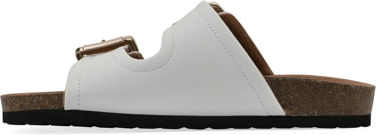 WHITE MOUNTAIN Women's Griffon Double-Buckle Signature Comfort-Molded Footbed Sandal