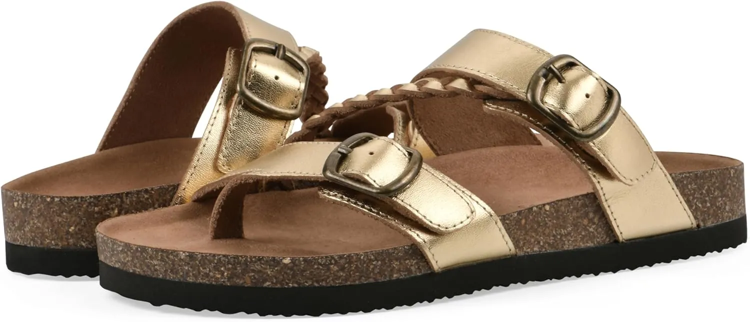 WHITE MOUNTAIN Women's Hammy Braided Signature Comfort-Molded Footbed Sandal