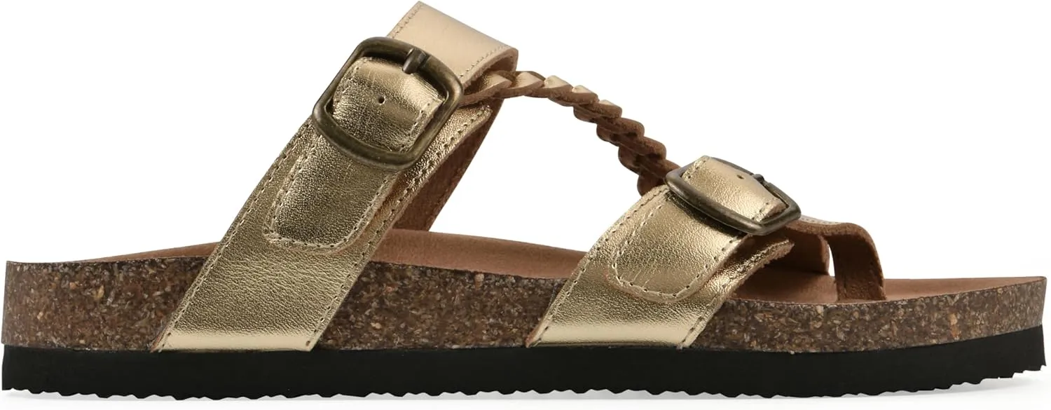 WHITE MOUNTAIN Women's Hammy Braided Signature Comfort-Molded Footbed Sandal