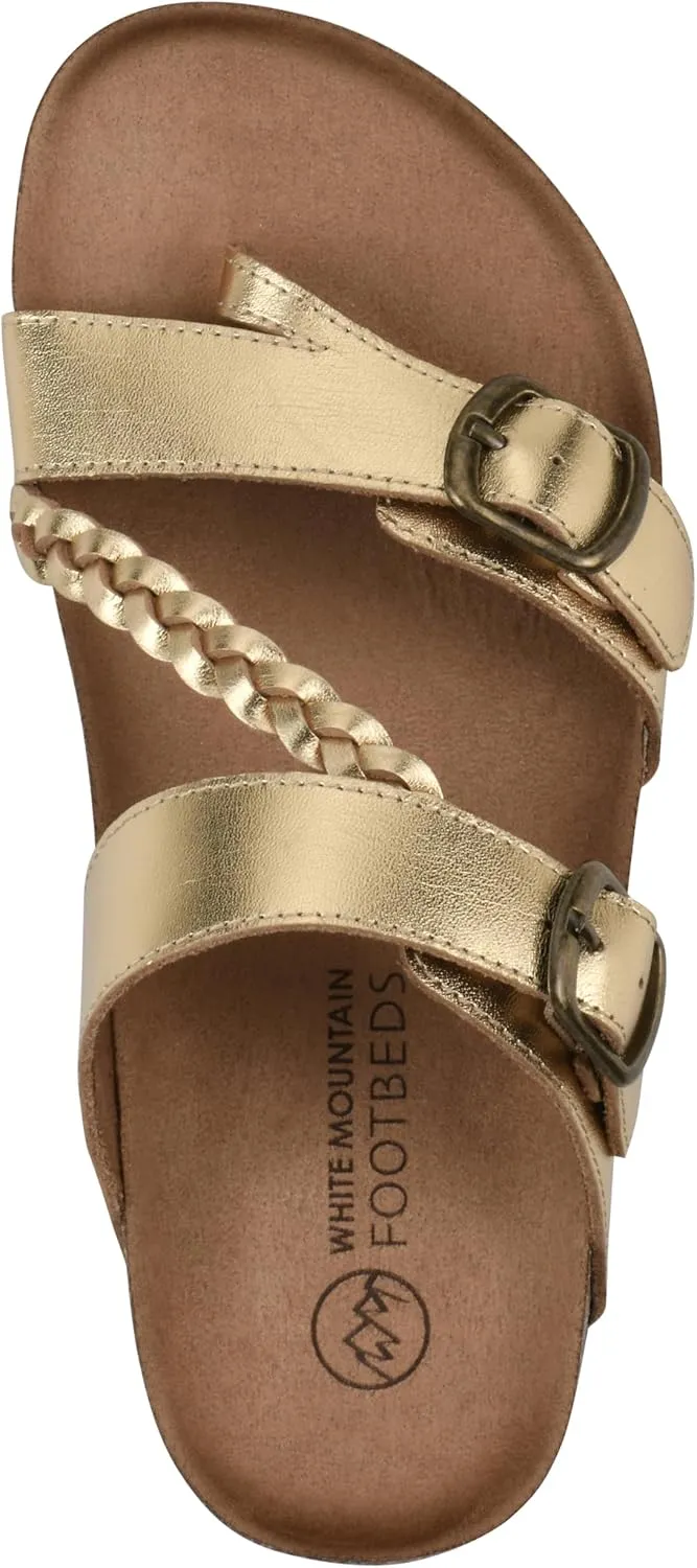 WHITE MOUNTAIN Women's Hammy Braided Signature Comfort-Molded Footbed Sandal