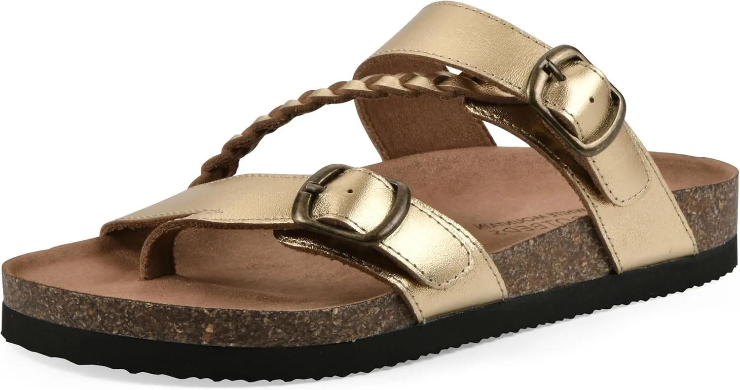 WHITE MOUNTAIN Women's Hammy Braided Signature Comfort-Molded Footbed Sandal