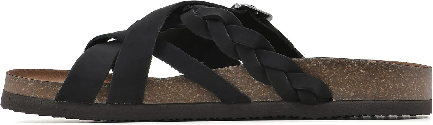 WHITE MOUNTAIN Women's Harrington Braided Signature Comfort-Molded Footbed Sandal