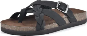WHITE MOUNTAIN Women's Harrington Braided Signature Comfort-Molded Footbed Sandal