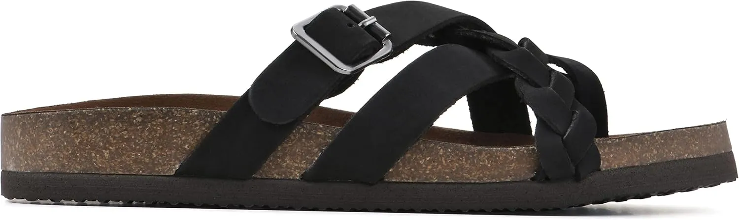 WHITE MOUNTAIN Women's Harrington Braided Signature Comfort-Molded Footbed Sandal