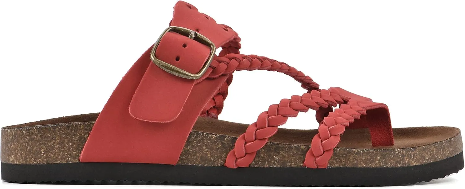 WHITE MOUNTAIN Women's Hayleigh Braided Signature Comfort-Molded Footbed Sandal