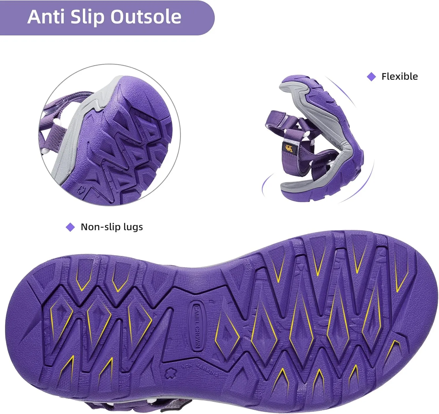 Women Athletic Sandal Fashion Casual Flat Beach Water Shoe for Outdoor Sport Walking Hiking