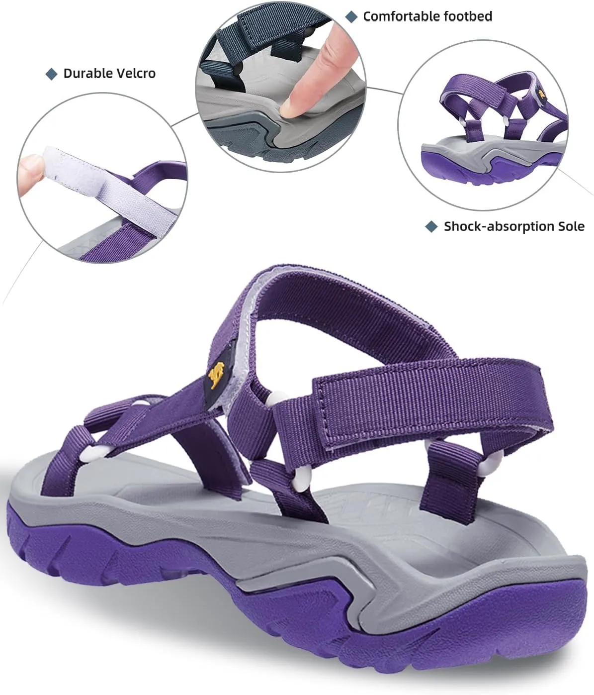 Women Athletic Sandal Fashion Casual Flat Beach Water Shoe for Outdoor Sport Walking Hiking