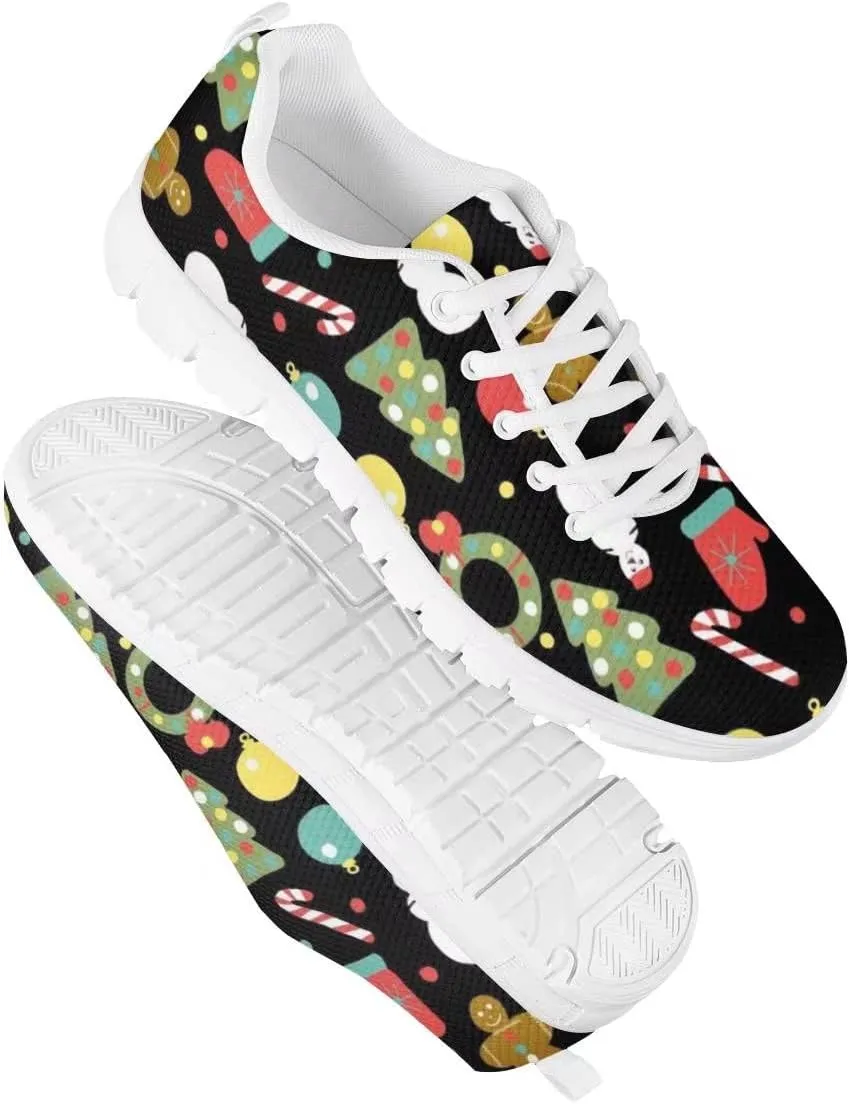 Women Floral/Leopard Print Running Sneaker Lightweight Walking Jogging Sports Shoes