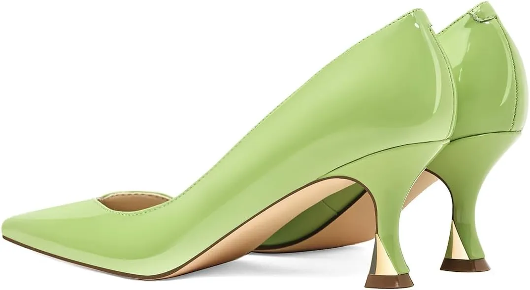 Women Low Kitten Heels Women's Dressy Pumps Pointed Closed Toe Elegant Wedding Pumps Formal Work Office Comfortable Shoes Classic Pumps for Women