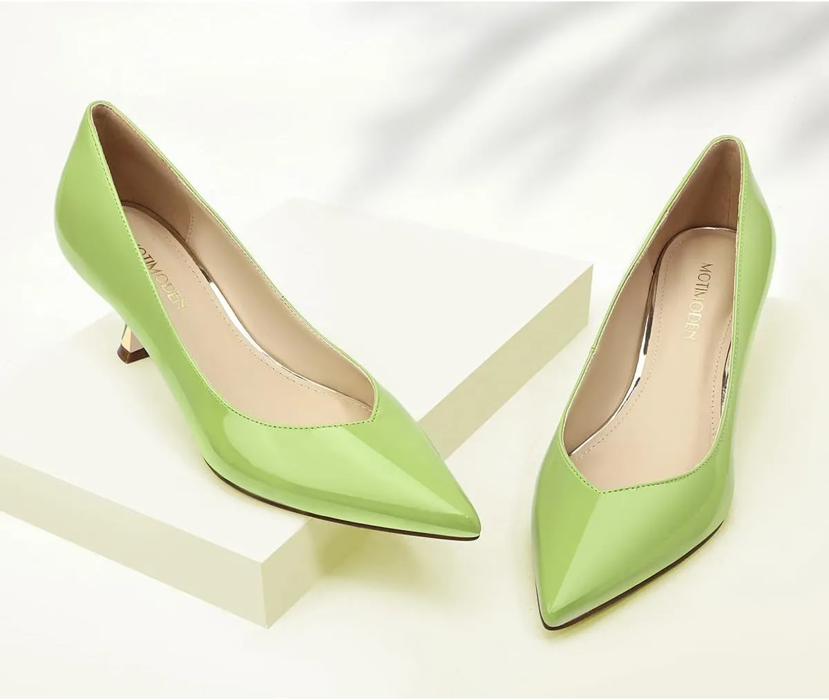 Women Low Kitten Heels Women's Dressy Pumps Pointed Closed Toe Elegant Wedding Pumps Formal Work Office Comfortable Shoes Classic Pumps for Women