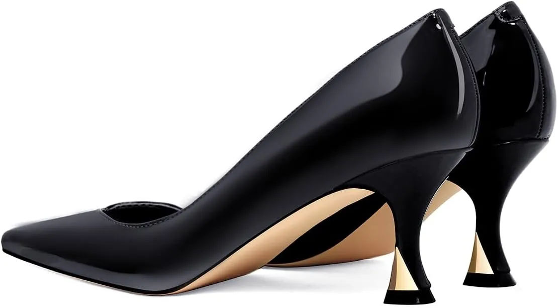 Women Low Kitten Heels Women's Dressy Pumps Pointed Closed Toe Elegant Wedding Pumps Formal Work Office Comfortable Shoes Classic Pumps for Women