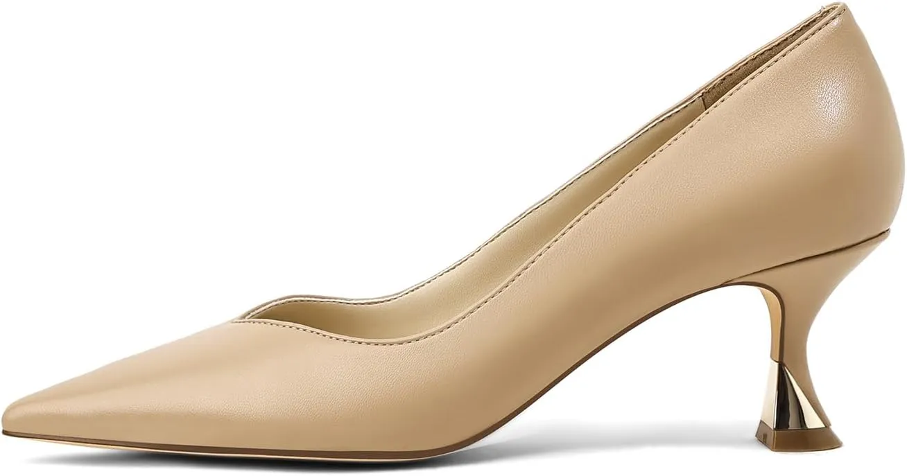 Women Low Kitten Heels Women's Dressy Pumps Pointed Closed Toe Elegant Wedding Pumps Formal Work Office Comfortable Shoes Classic Pumps for Women