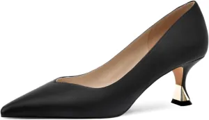 Women Low Kitten Heels Women's Dressy Pumps Pointed Closed Toe Elegant Wedding Pumps Formal Work Office Comfortable Shoes Classic Pumps for Women