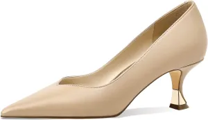 Women Low Kitten Heels Women's Dressy Pumps Pointed Closed Toe Elegant Wedding Pumps Formal Work Office Comfortable Shoes Classic Pumps for Women