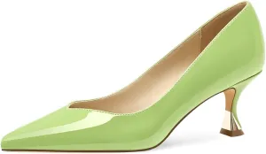 Women Low Kitten Heels Women's Dressy Pumps Pointed Closed Toe Elegant Wedding Pumps Formal Work Office Comfortable Shoes Classic Pumps for Women