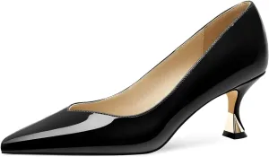Women Low Kitten Heels Women's Dressy Pumps Pointed Closed Toe Elegant Wedding Pumps Formal Work Office Comfortable Shoes Classic Pumps for Women